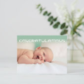 Gefeliciteerd pasgeboren baby briefkaart (Staand voorkant)