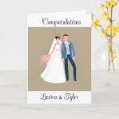 Gefeliciteerd Passen getrouwd | Gepersonaliseerd Kaart (Gele Bloem)