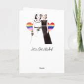 Gefeliciteerd Passen getrouwd | Lesbische bruiloft Kaart (Achterkant)