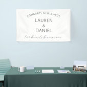 Gefeliciteerd Passen getrouwd Namen Script Wedding Spandoek (Beurs)