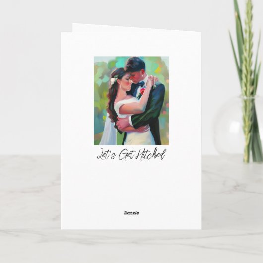 Gefeliciteerd Passen getrouwd | Waterverf Kunst Kaart (Achterkant)