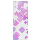 Gefeliciteerd, Pastel Paars Geometric Abstract Wijn Cadeautas (Achterkant)