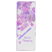 Gefeliciteerd, Pastel Paars Geometric Abstract Wijn Cadeautas (Voorkant)