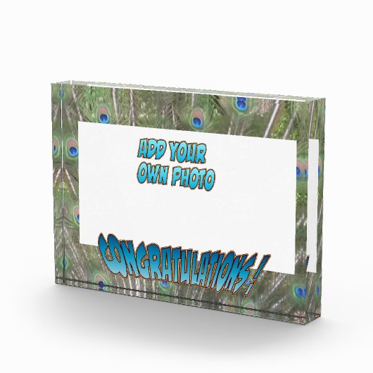 Gefeliciteerd Peacock F. Blue Cust. Fotoblok (Rechts)