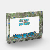 Gefeliciteerd Peacock F. Blue Cust. Fotoblok (Links)