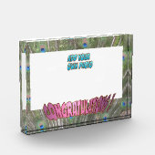 Gefeliciteerd Peacock F. Roze Cust. Fotoblok (Links)