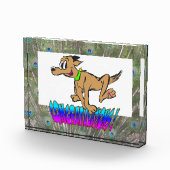 Gefeliciteerd Peacock Feathers Colour Photo Block Fotoblokken (Rechts)