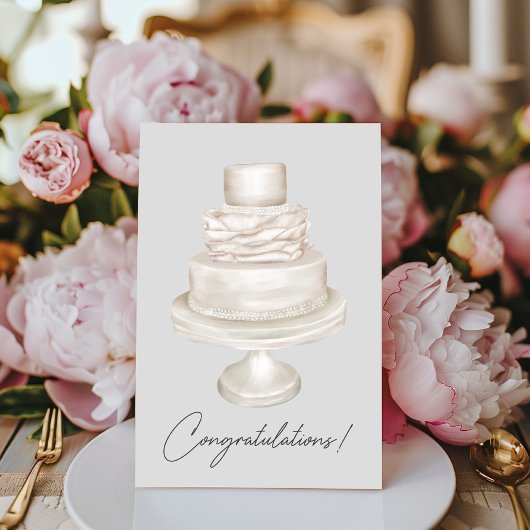 Gefeliciteerd Pearl Wedding Cake Kaart
