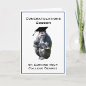 Gefeliciteerd Peetzoon Diploma Grappige Gorilla Kaart (Voorkant)