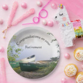 Gefeliciteerd pensioen volgende avontuur papieren bordje (Feest)