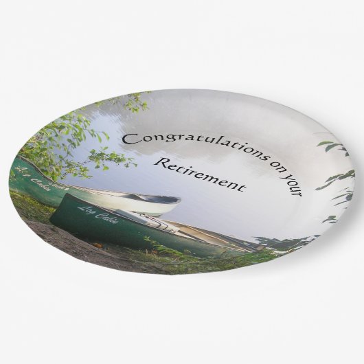 Gefeliciteerd pensioen volgende avontuur papieren bordje (Gekanteld)