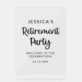 Gefeliciteerd Pensioenfeest Welkom Acryl Teken Acryl Bord (Voorkant)