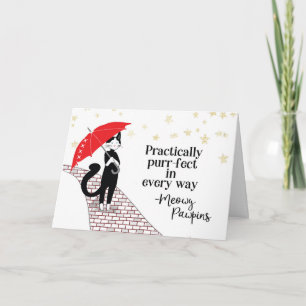 Gefeliciteerd Performance Cat Humor Meowy Pawpin Kaart