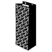 Gefeliciteerd Persoonlijk Koppel Zwart en Wit Wijn Cadeautas (Achterkant Gekanteld)