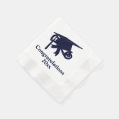 Gefeliciteerd Pet Afstuderen Navy Servet (Hoek)