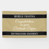 Gefeliciteerd Ph. D. Doctoraatsgraad banner (Horizontaal)