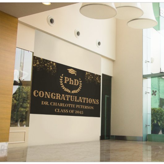 Gefeliciteerd PhD Afstuderen Spandoek
