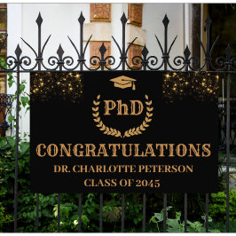 Gefeliciteerd PhD Afstuderen Spandoek