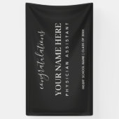 Gefeliciteerd: Physician Assistant PA Afstuderen Spandoek (Verticaal)