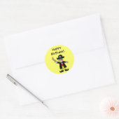 Gefeliciteerd! (piraat) ronde sticker (Envelop)