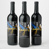 Gefeliciteerd politie denkt aan blauwe lijn wijn etiket (Flessen)