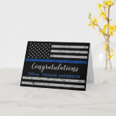 Gefeliciteerd politie Thin Blue Line Afstuderen C Kaart (Gele Bloem)