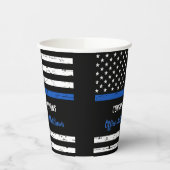 Gefeliciteerd politie Thin Blue Line Party Papieren Bekers (Links)