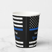 Gefeliciteerd politie Thin Blue Line Party Papieren Bekers (Rechts)