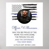 Gefeliciteerd Politieagent Pensioen Partij Politie Poster (Voorkant)