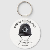 Gefeliciteerd politieagent sleutelhanger (Voorkant)