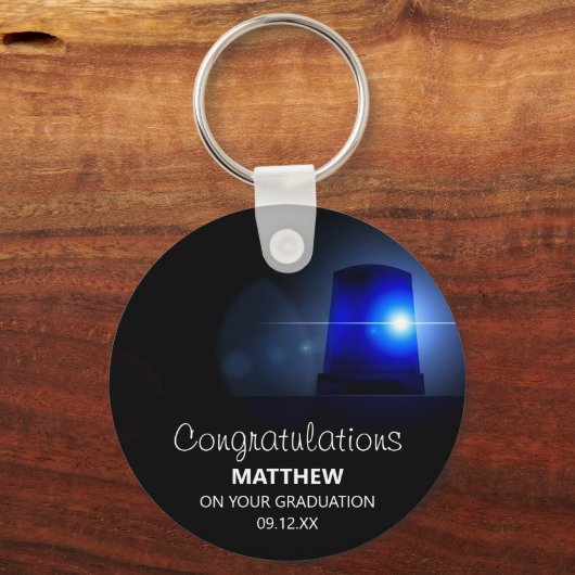 Gefeliciteerd politieagent sleutelhanger (Voorkant)