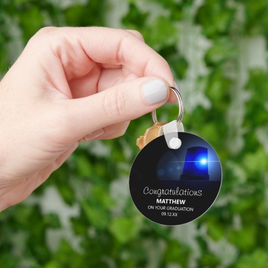 Gefeliciteerd politieagent sleutelhanger (Hand)