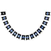 Gefeliciteerd politieagent wetshandhaving vlaggetjes (Alle)