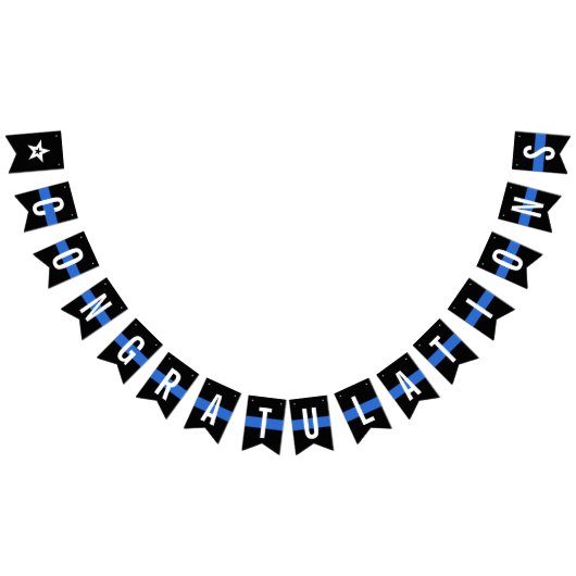 Gefeliciteerd politieagent wetshandhaving vlaggetjes (Alle)