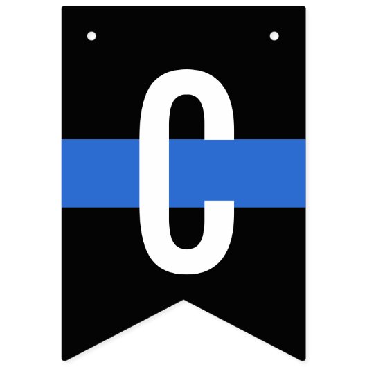 Gefeliciteerd politieagent wetshandhaving vlaggetjes (Tweede vlag)