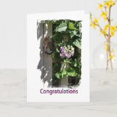 Gefeliciteerd - Poort met Bloem Kaart (Gele Bloem)