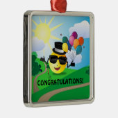 Gefeliciteerd, populair design, metalen ornament (Rechts)