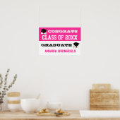 Gefeliciteerd Poster banner roze (Keuken)