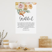 Gefeliciteerd Poster Gelukkig Thanksgiving (Keuken)