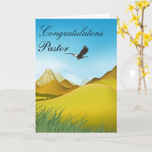 Gefeliciteerd predikant kaart (Gele Bloem)