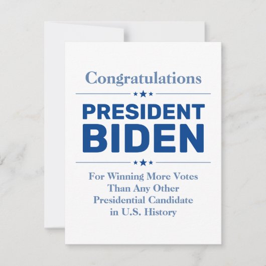 Gefeliciteerd President Biden Meest gekozen kandid (Voorkant)