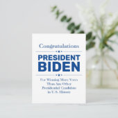 Gefeliciteerd President Biden Meest gekozen kandid (Staand voorkant)