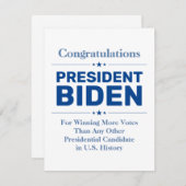 Gefeliciteerd President Biden Meest gekozen kandid (Voorkant / Achterkant)