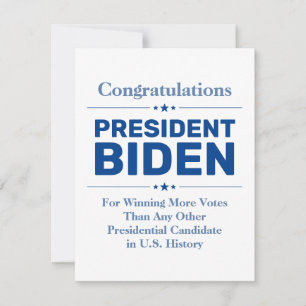 Gefeliciteerd President Biden Meest gekozen kandid