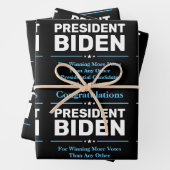 Gefeliciteerd President Biden Meest gekozen kandid Inpakpapier Vel (In situ)
