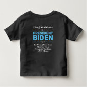 Gefeliciteerd President Biden Meest gekozen kandid Kinder Shirts (Achterkant)