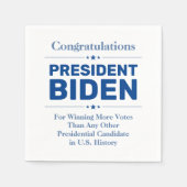 Gefeliciteerd President Biden Meest gekozen kandid Servet (Voorkant)