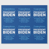 Gefeliciteerd President Biden Meest gestemd Kandid Cadeaupapier (Vlak)