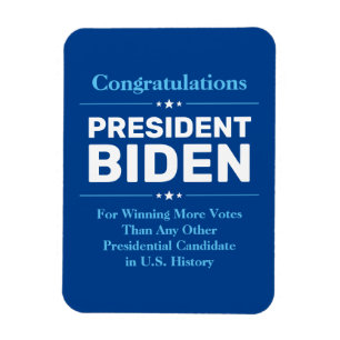 Gefeliciteerd President Biden Meest gestemd Kandid Magneet