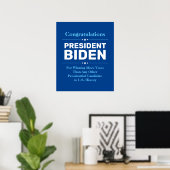 Gefeliciteerd President Biden Meest gestemd Kandid Poster (Thuiskantoor)